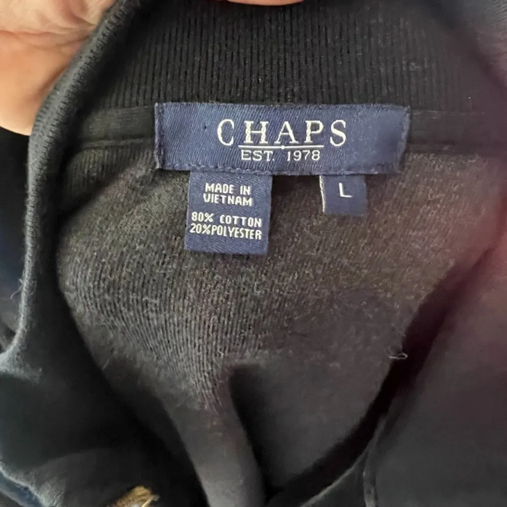 Vintage Chaps 2 Piece Black Velour Jogging‎ Suit Size L - Image 7