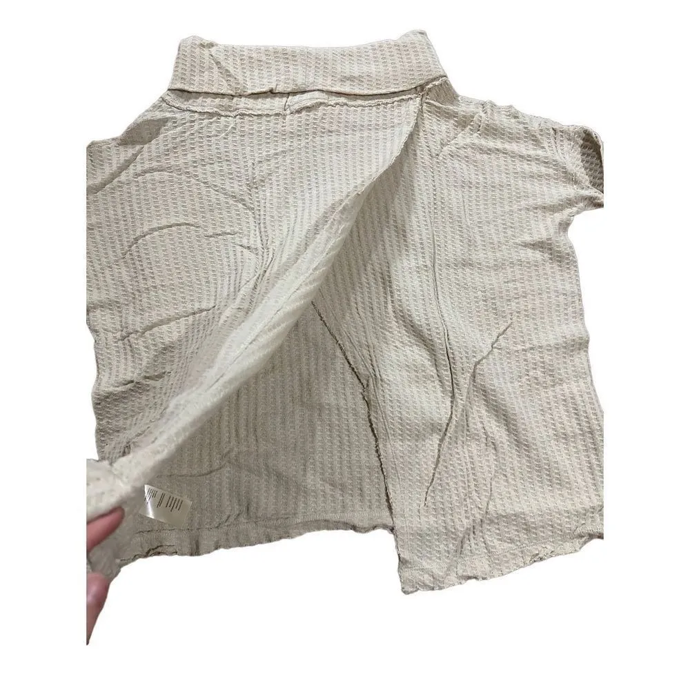 NWT Free People Juicy Long Sleeve Waffle Knit Top Size XS in Stone Cold - Image 9