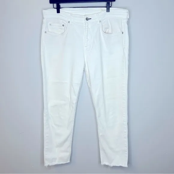 Rag & Bone White Dre Low Rise Slim‎ Boyfriend Jean Size 32 - Image 5