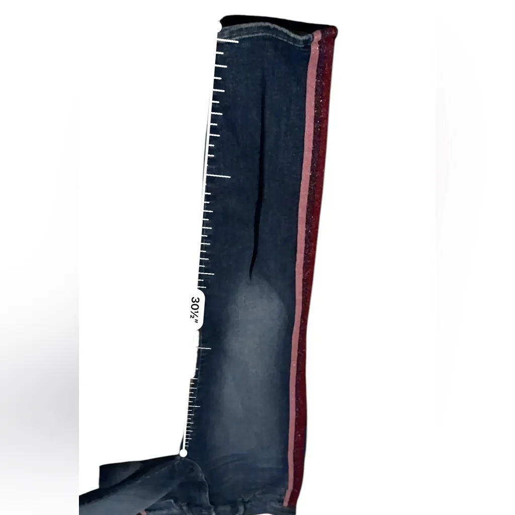 Mother Denim High Waisted Looker‎ Jeans in Here Kitty, Kitty Glitter Racer Sz 25 Blue - Image 16