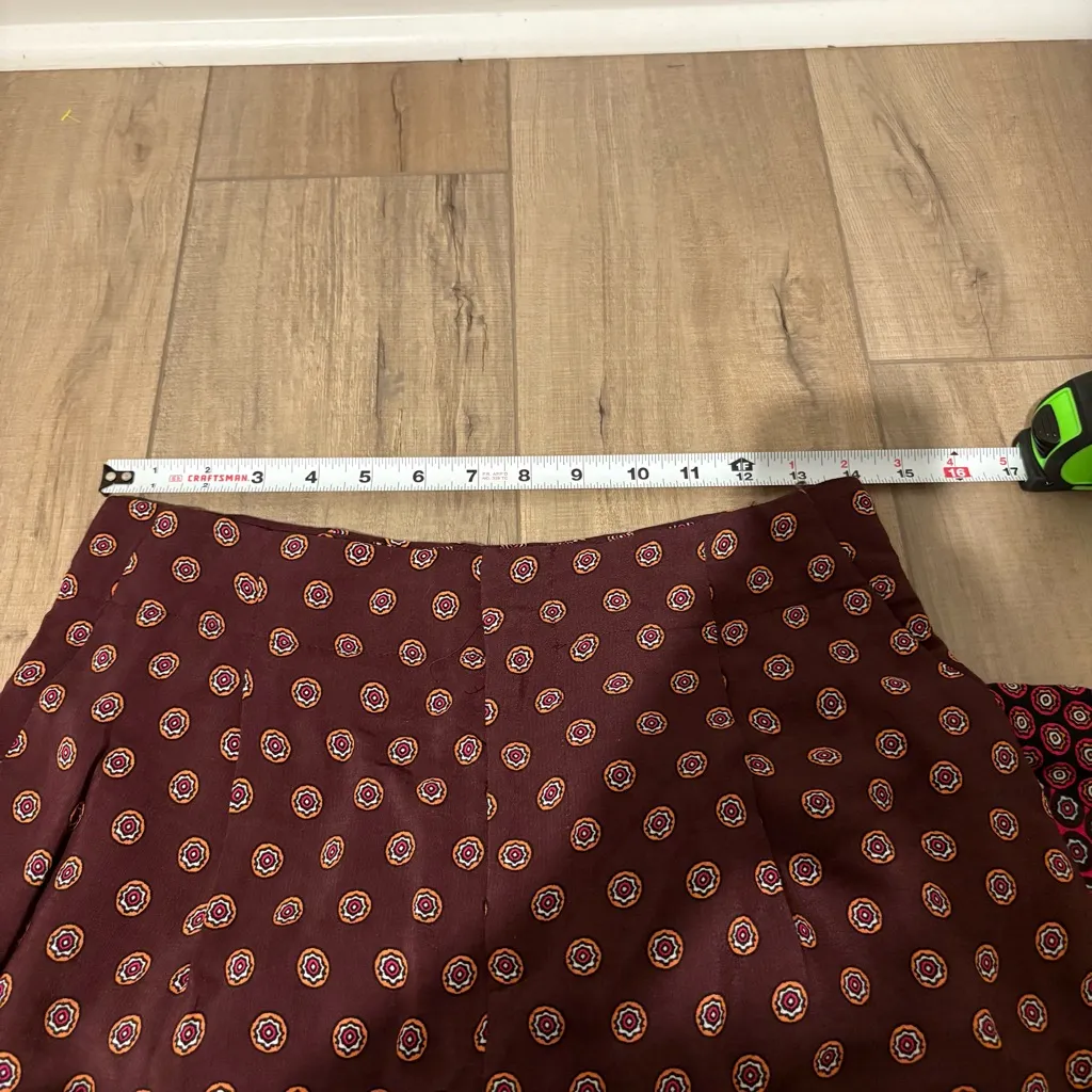 Anthropologie Marsden Wide-Leg Pants‎ Geo Print Red orange size 2 - Image 12