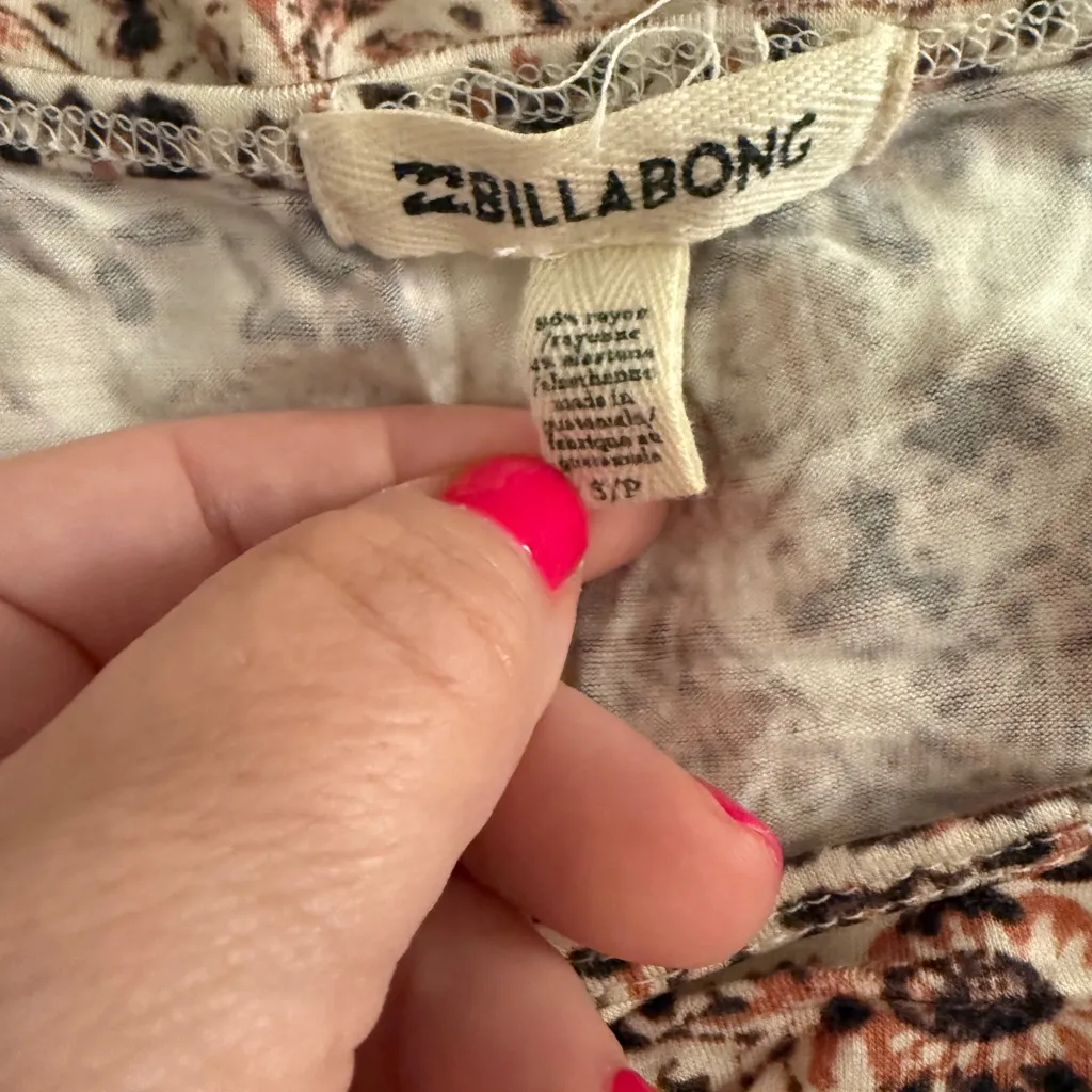 Billabong Share Joy Sleeveless Body Con Midi Dress Small Cream Brown - Image 7