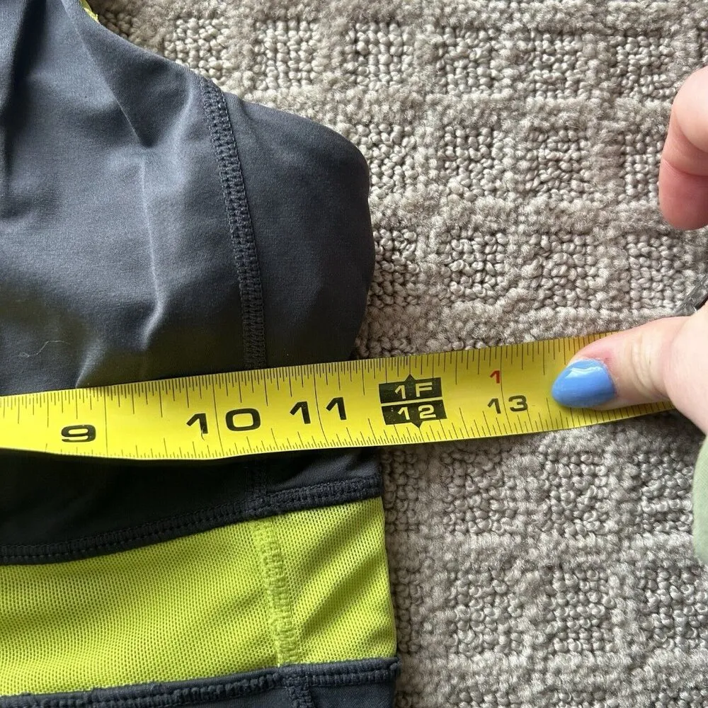 Lululemon Womens 4 Tank Top Built In Shelf Bra Charcoal Green Racerback - Image 9