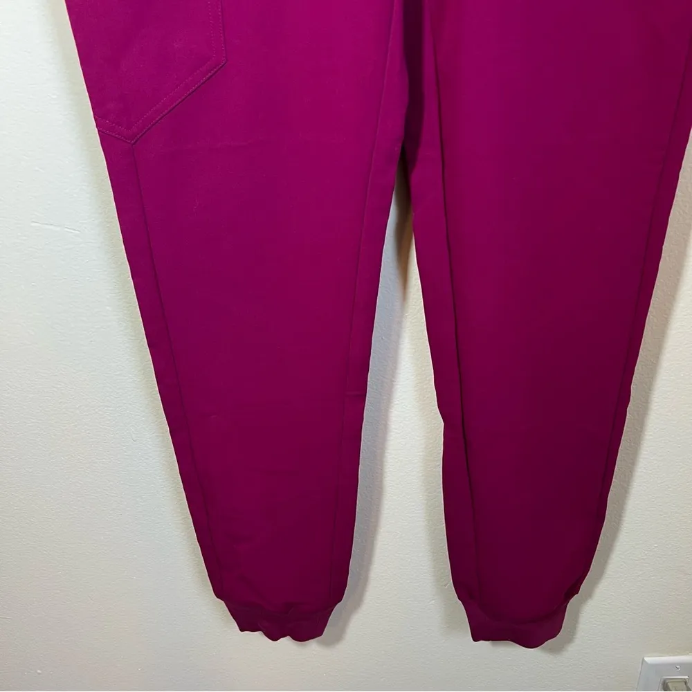Figs Women’s Dark Magenta Zamora 2.0 Jogger Small Tall Pink - Image 3