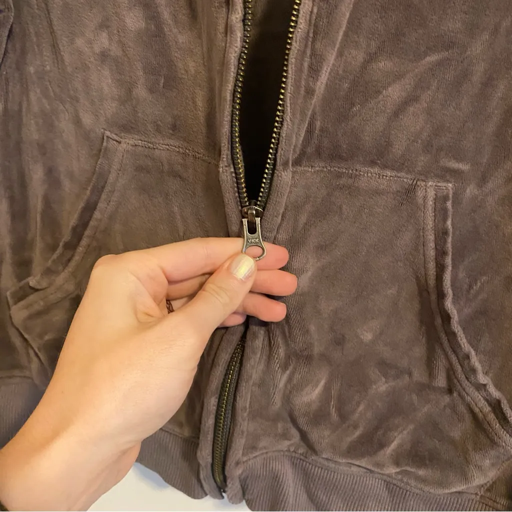 PACT Brown Velour Lounge Set size Large - Image 3