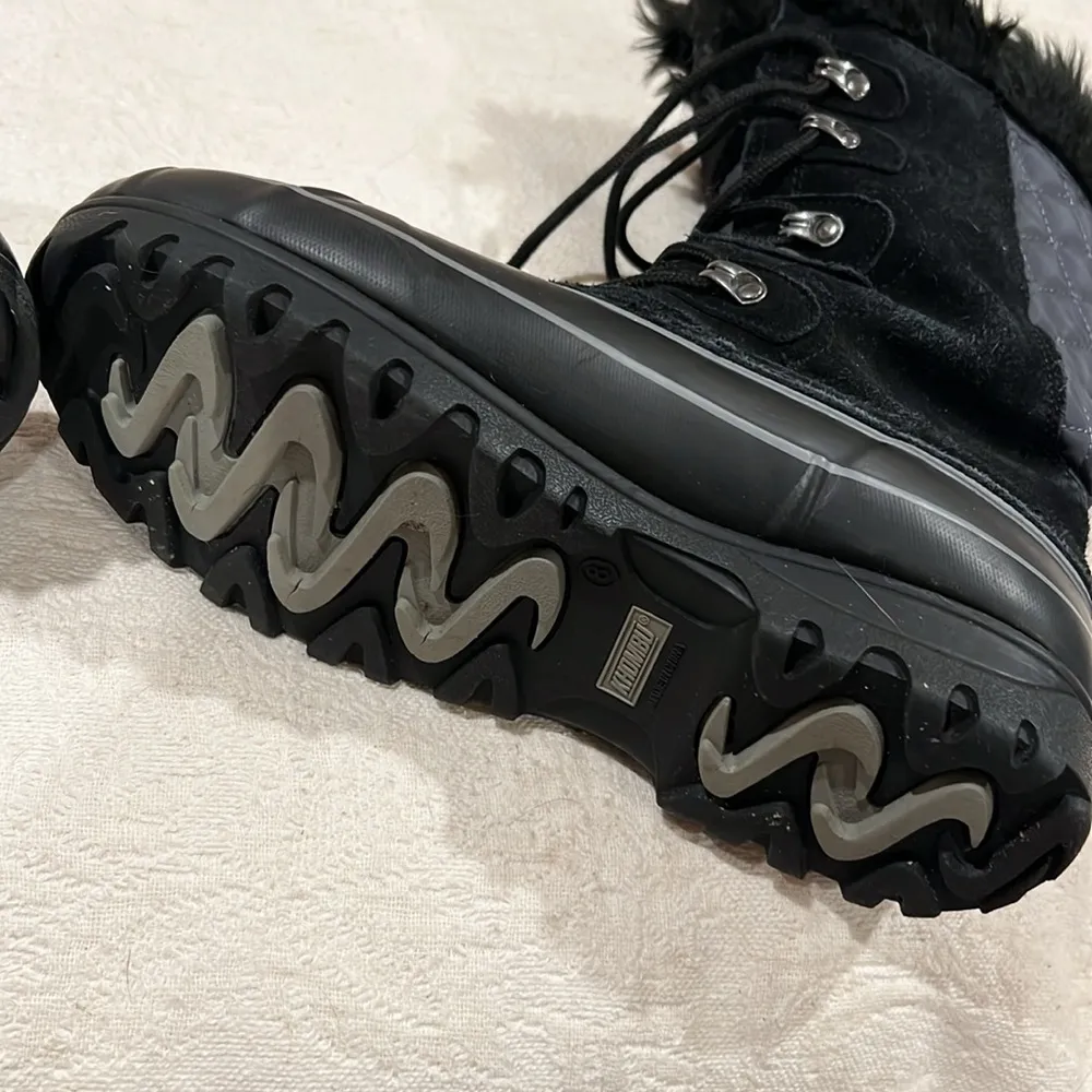 Khombu Women's Winter Snow Boots - SIZE 8 m- Black/Grey - Image 12
