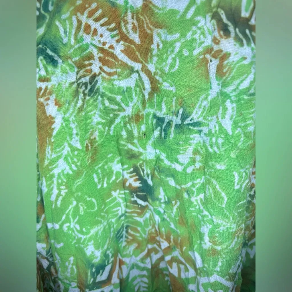 ISLAND BATIKS HAWAII Women’s Tropical Flowy Beach Cover Up Green Size undefined - Image 4