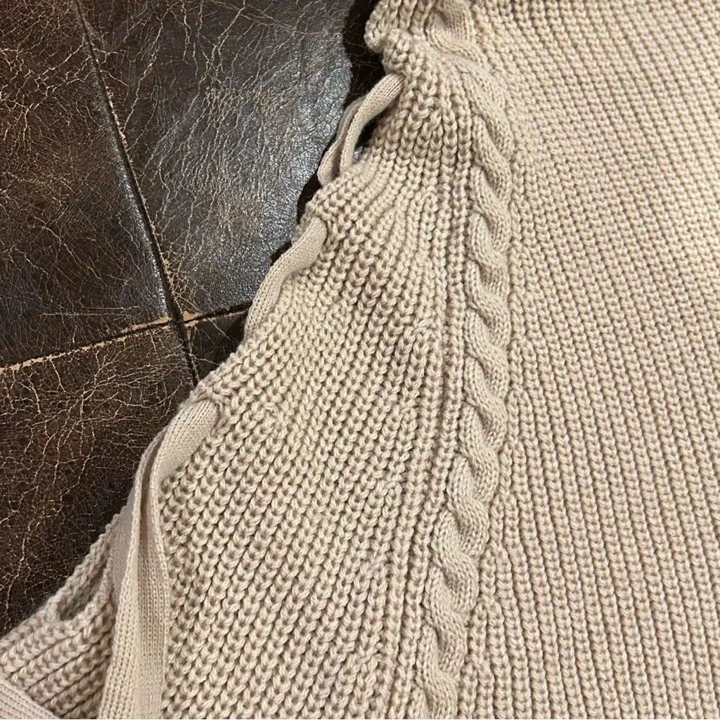 HYFVE Crop Knit Turtleneck Sweater with Arm Tie Detail - Image 6