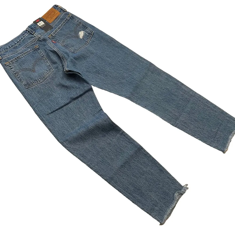 Levi's Premium Denim Wedgie Icon Athens Hera High Rise Raw Hem Jeans 26 NWT - Image 9