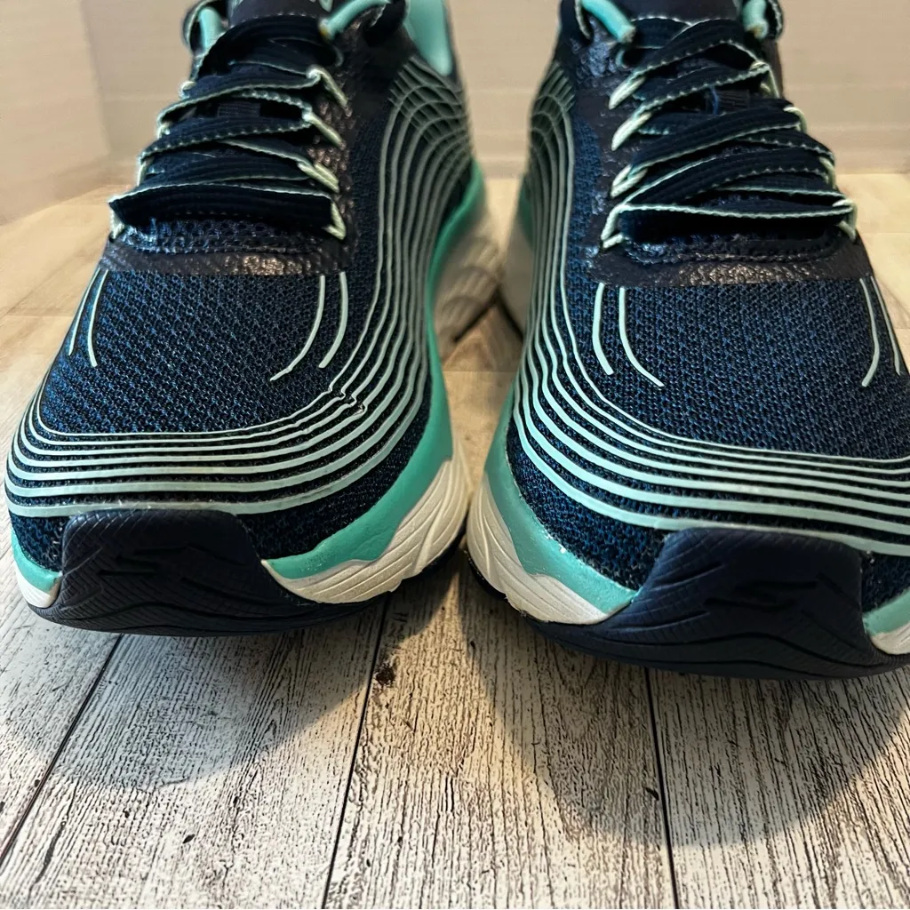 Skechers Women's Lightweight Running Shoes Max Cushioning Elite Blue Teal 8M - Image 3