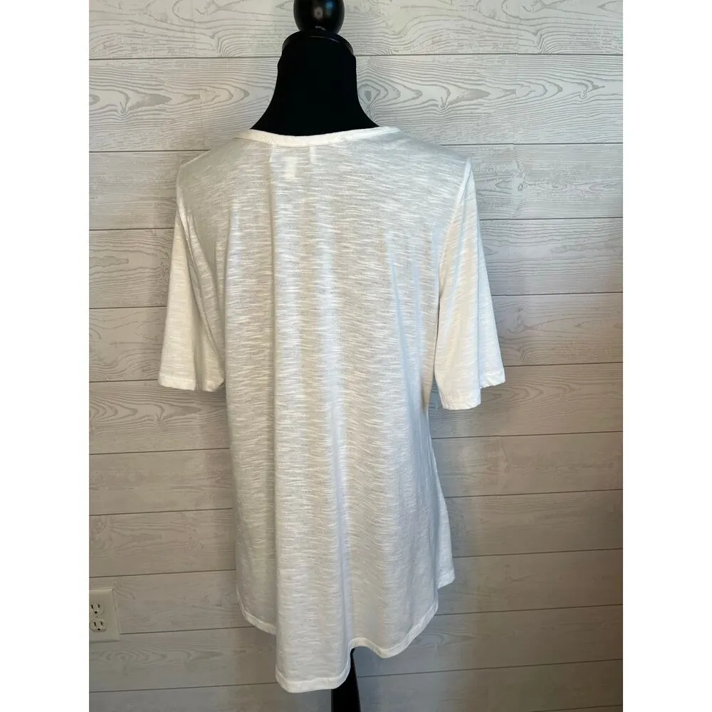 OSO Casuals white lace tunic top Size Large - Image 3