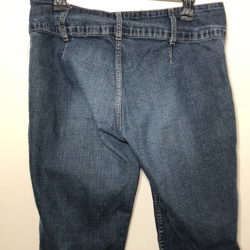 Y2K women’s Levi Strauss stretch high waist rib snap jeans bootcut Sz 10 31” - Image 6