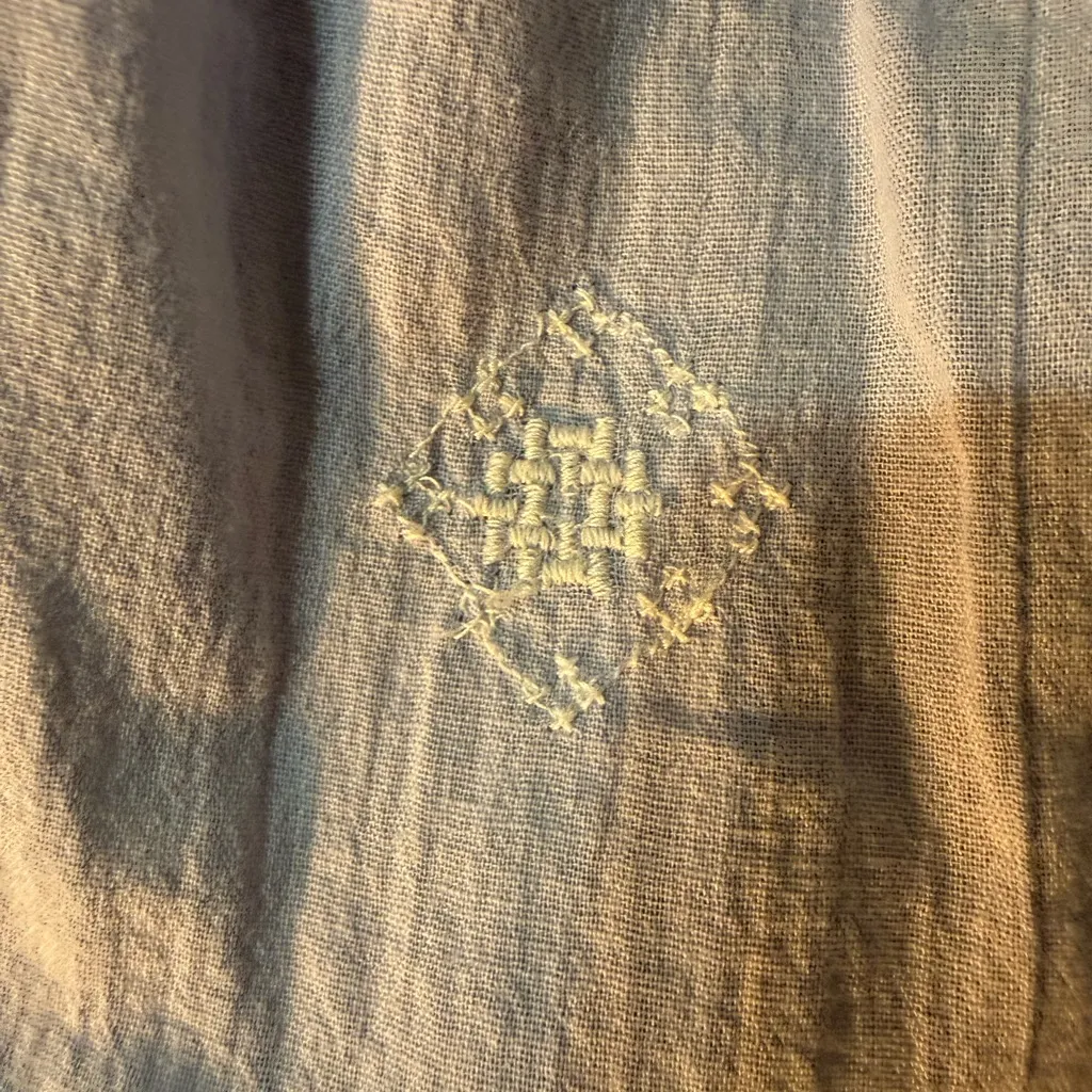 ba&sh Sky Blue Embroidered Blouse - Image 9