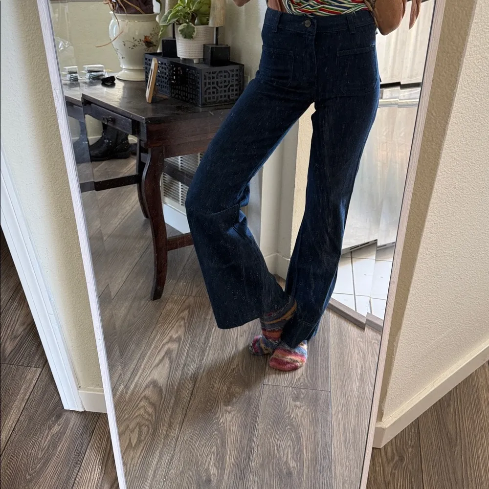 Rare Vintage wrangler dead stock Flared Jeans student fit made in the USA NWT 27 - Image 6