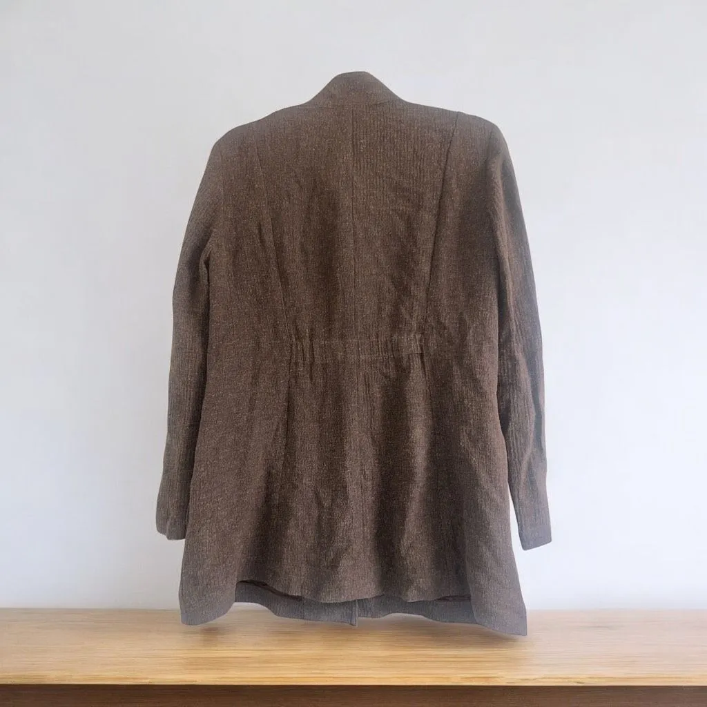 ✨J.Jill Brown Button Down Silk Blend Sz XS Jacket✨ - Image 2