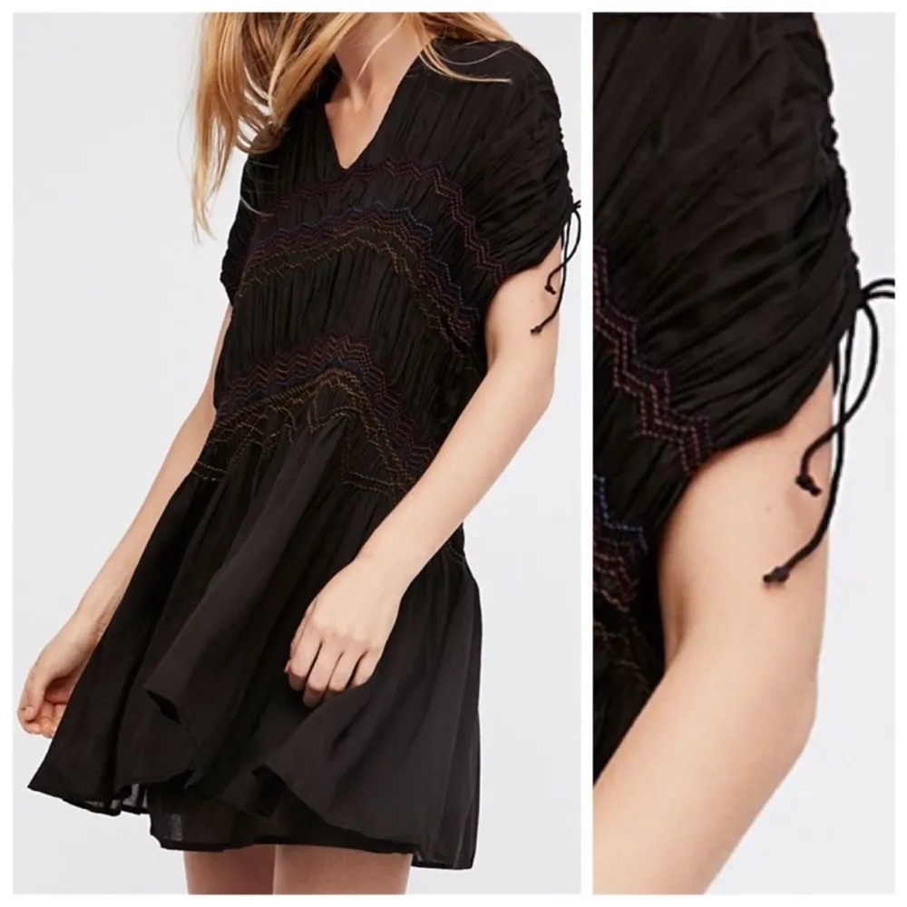 FREE PEOPLE Black Love On The Run Dress XS - Image 5