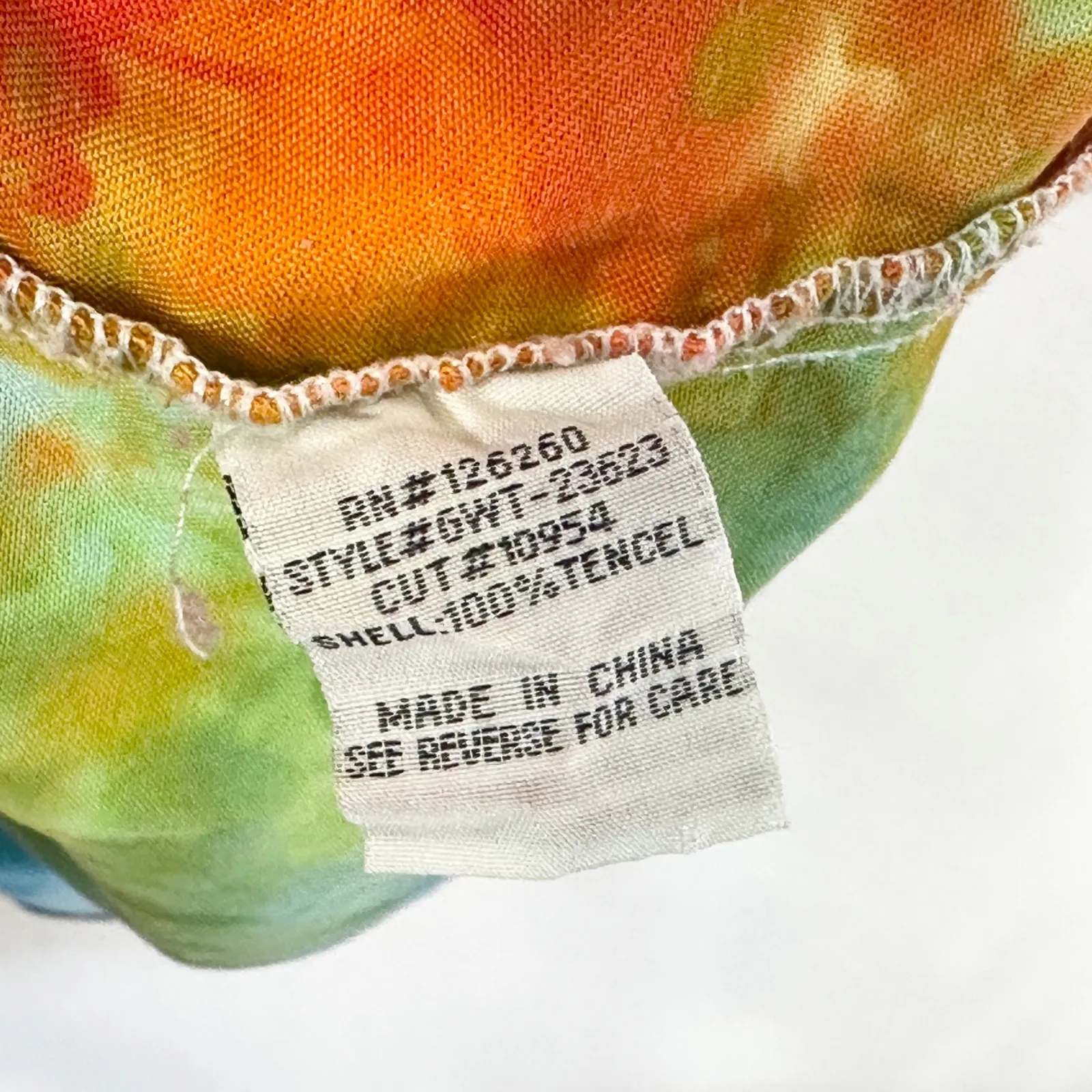 Velvet Heart Large Top Handmade Tie‎ Dye Short Sleeve Rainbow Festival Boho 1739 - Image 11