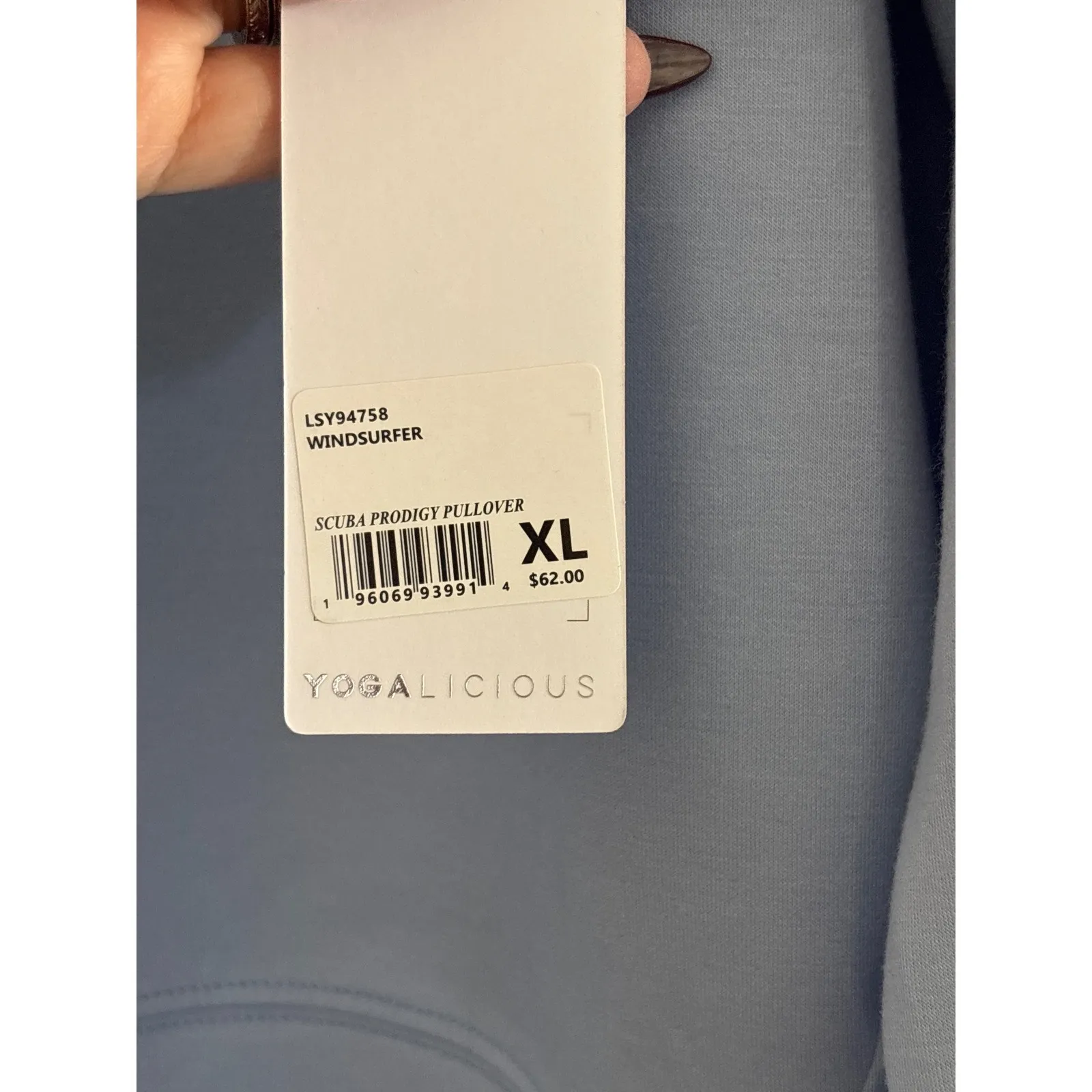 Yogalicious Scuba Prodigy Pullover Sweatshirt XL Blue - Image 4