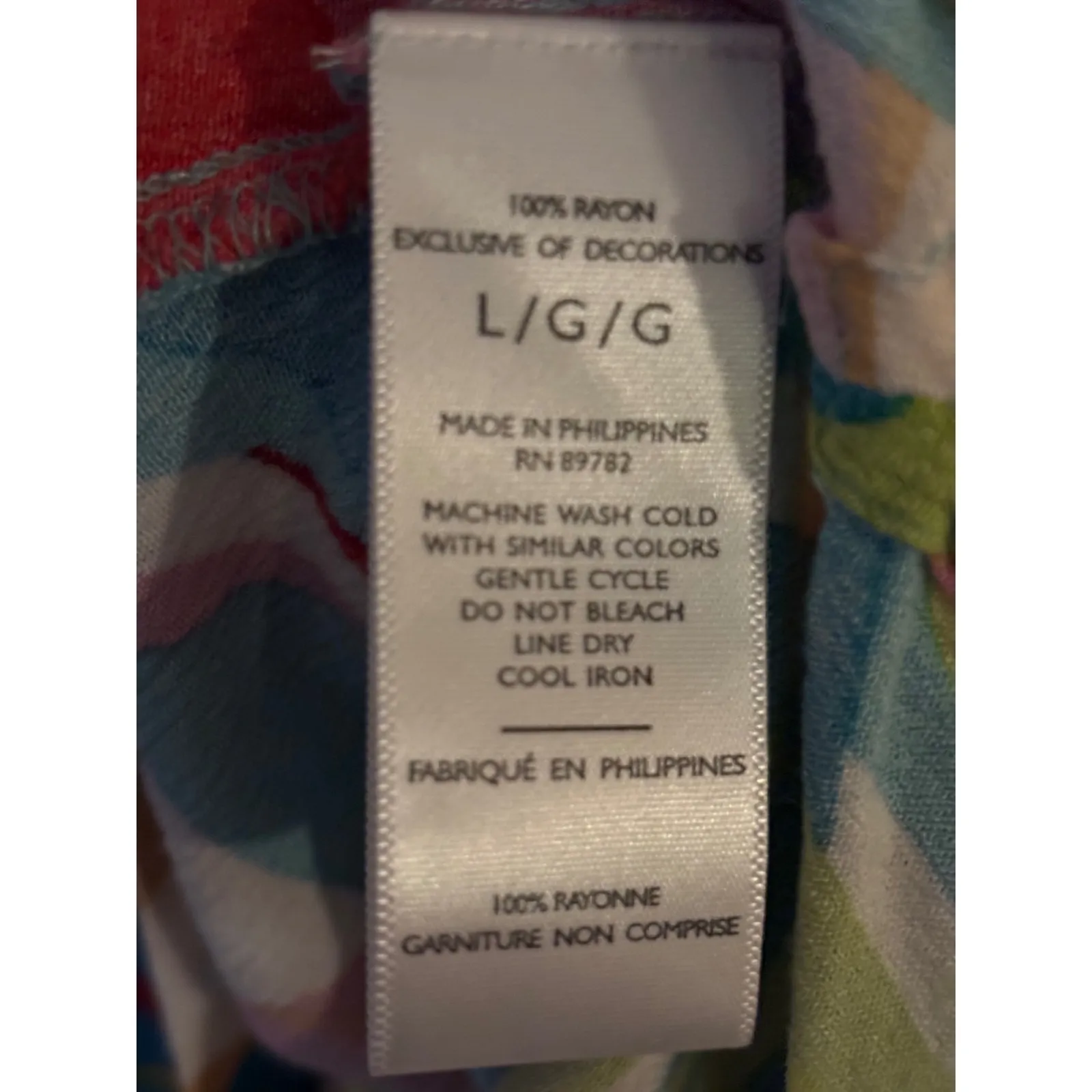 N Natori Tropical Print Poncho Top Kaftan Cover Up Women L G G - Image 6