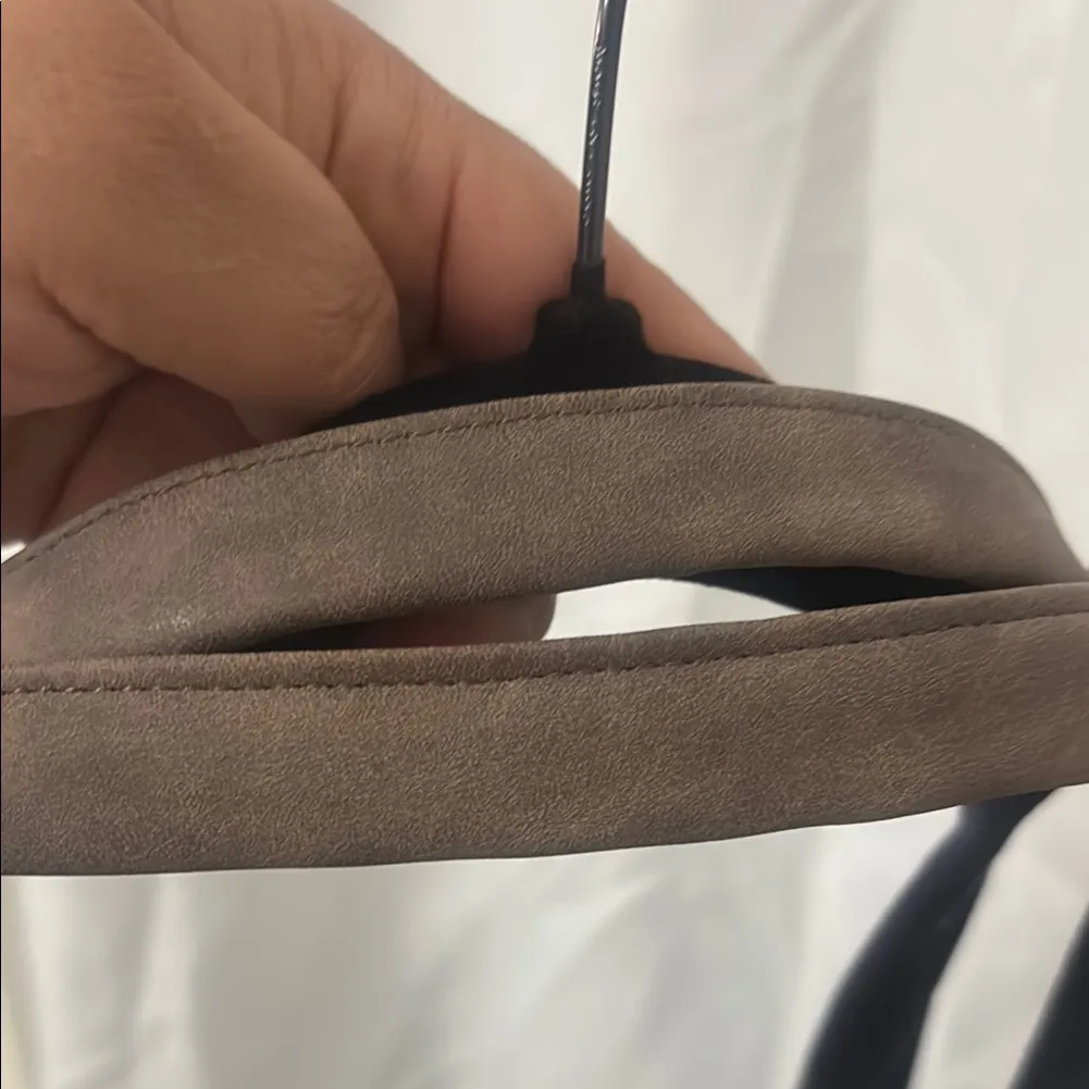 LA Family Housing Navy and Brown Tote Bag authentic pigment Blue - Image 4