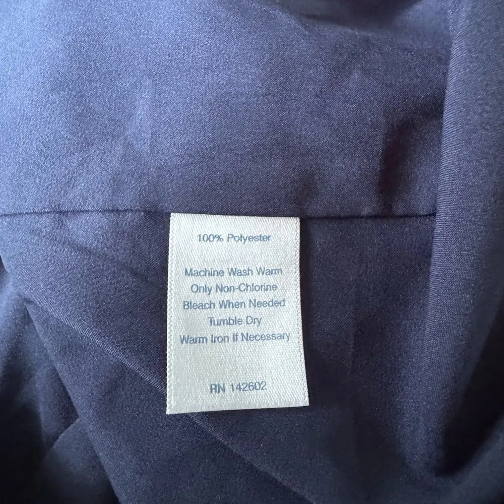 Sail to Sable Navy Sleeveless Shift Dress Red Poplin pockets Red Back Zipper 2 - Image 5