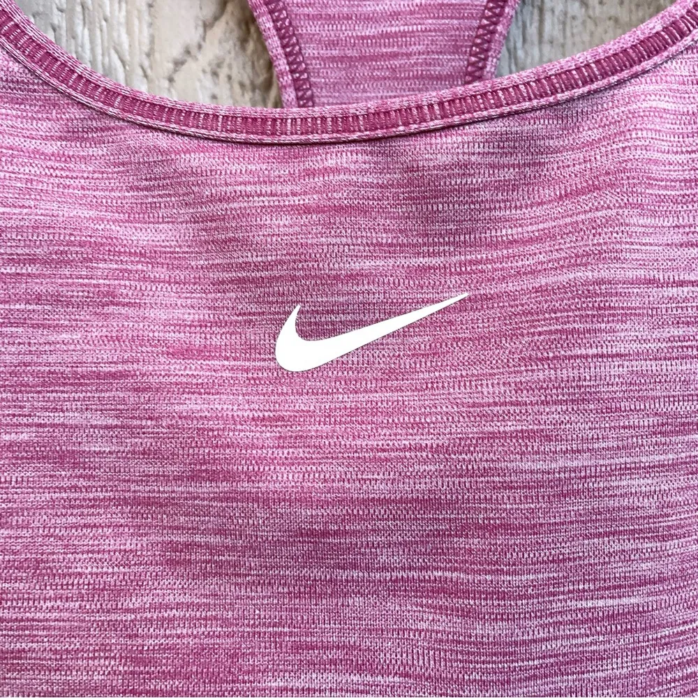 Nike Women’s Sports Bra Heathered Burgundy Light Padding Size XL - Image 8