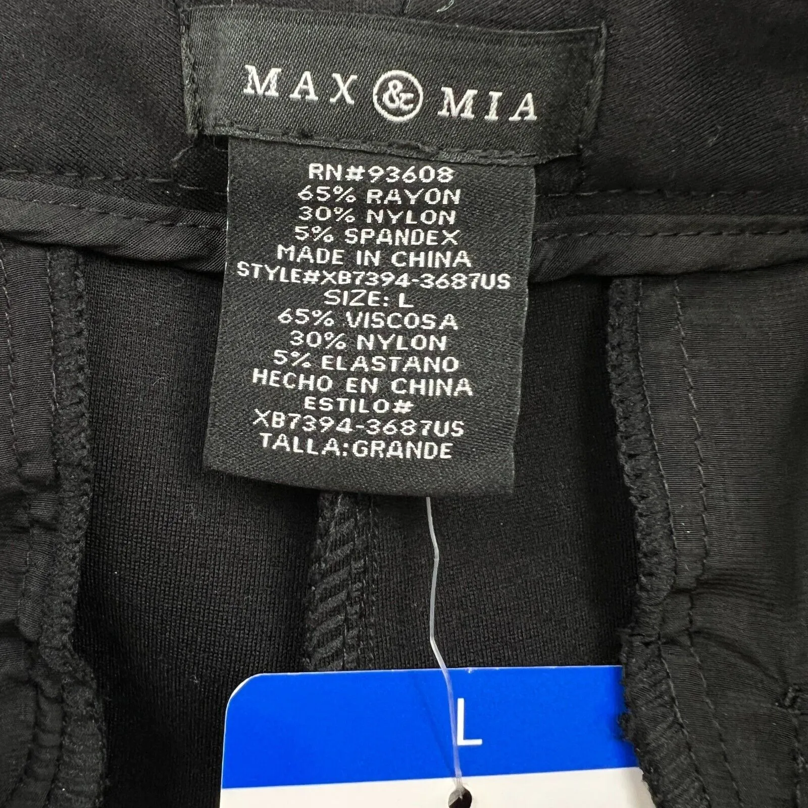 Max &‎ Mia Dress Pants Relaxed Straight Leg Trousers Career Women's Size Large - Image 6