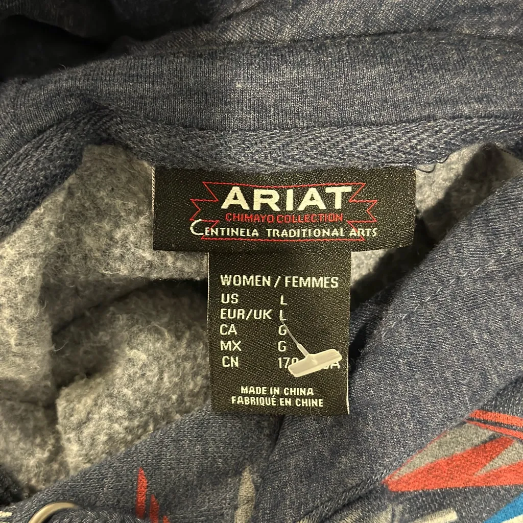 Ariat  Chimayo Aztec Western Boho print pullover hoodie size Large - Image 7