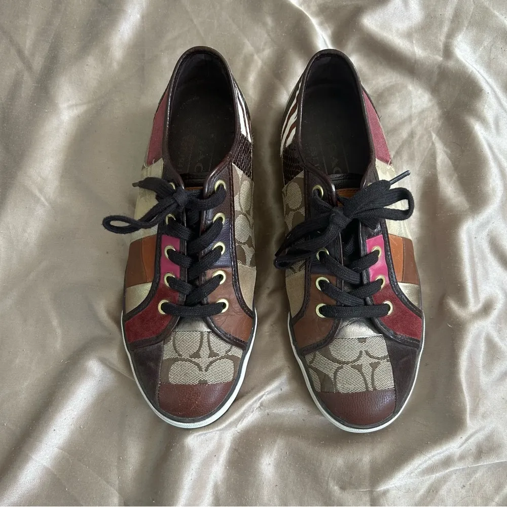 Coach Brown Low Top Sneakers - Image 3