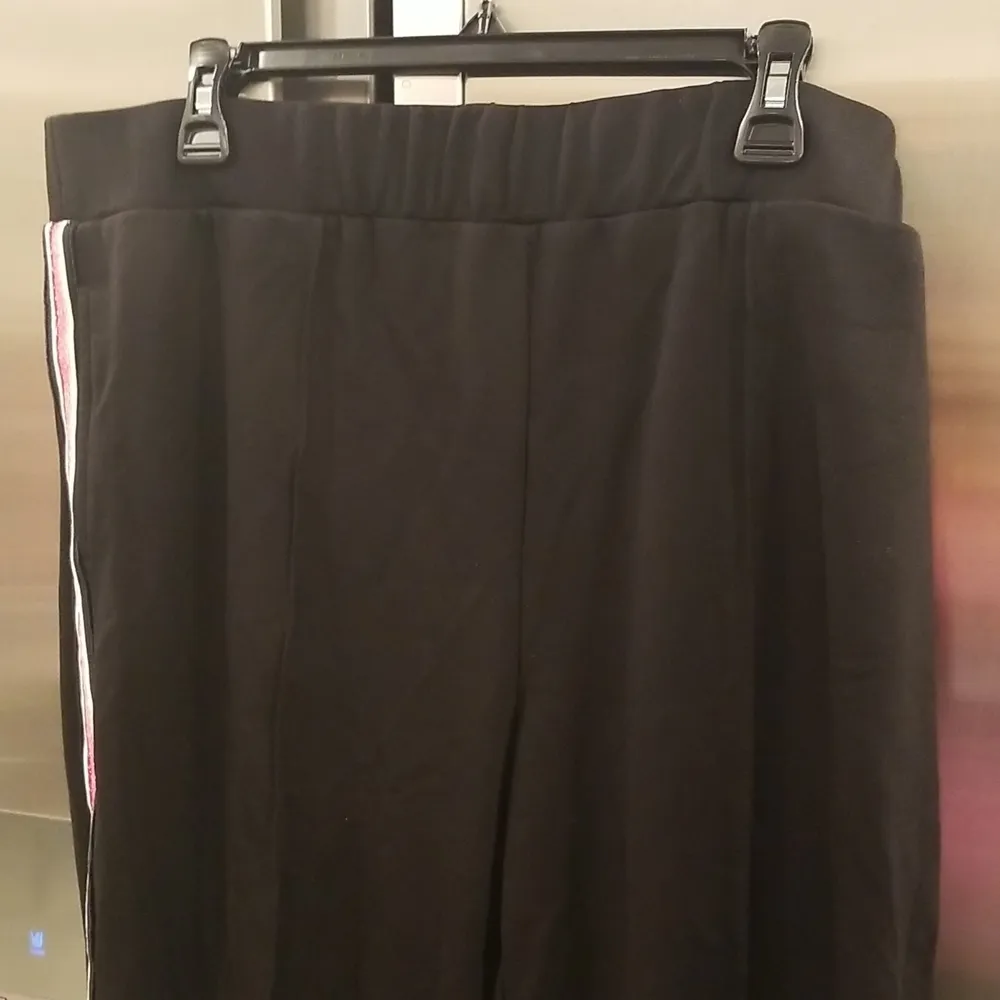 💕TRINA TURK💕 Bop 2 Pant ~ Black with Glitter Rainbow Tuxedo Stripe XXL NWT - Image 9