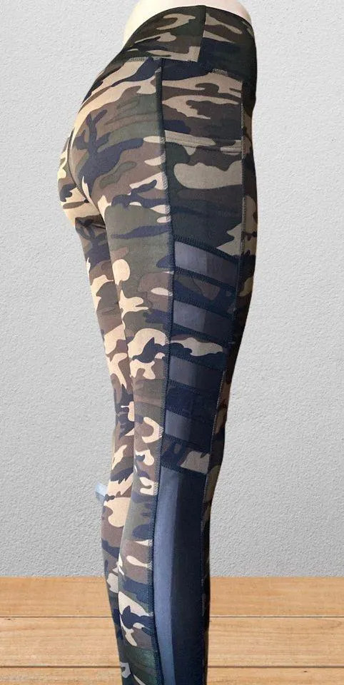 Camouflage leggings with side pockets jeggings Army design leggings - Image 3