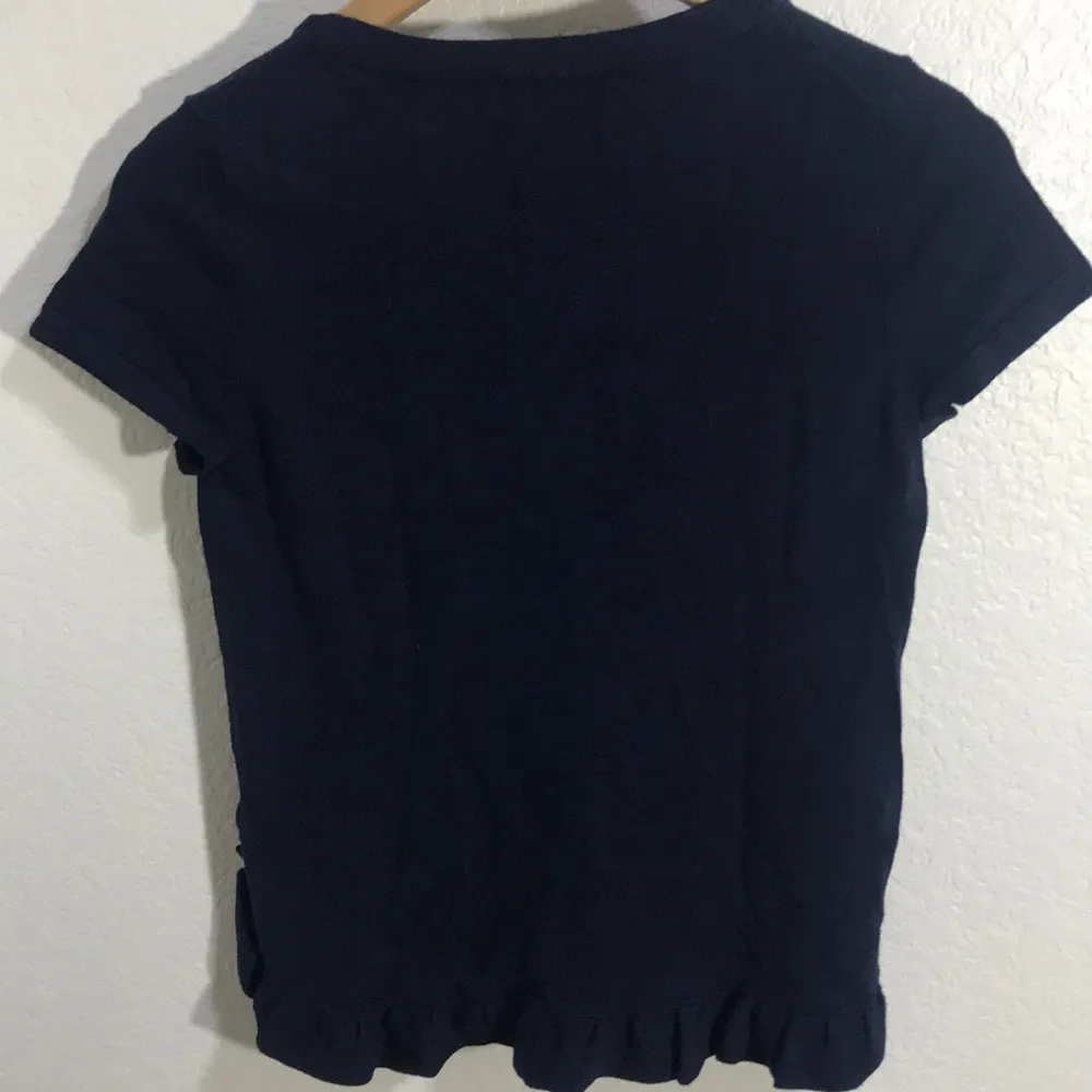 NWT Adrienne Papell short sleeve top w ruffle hem - Image 5