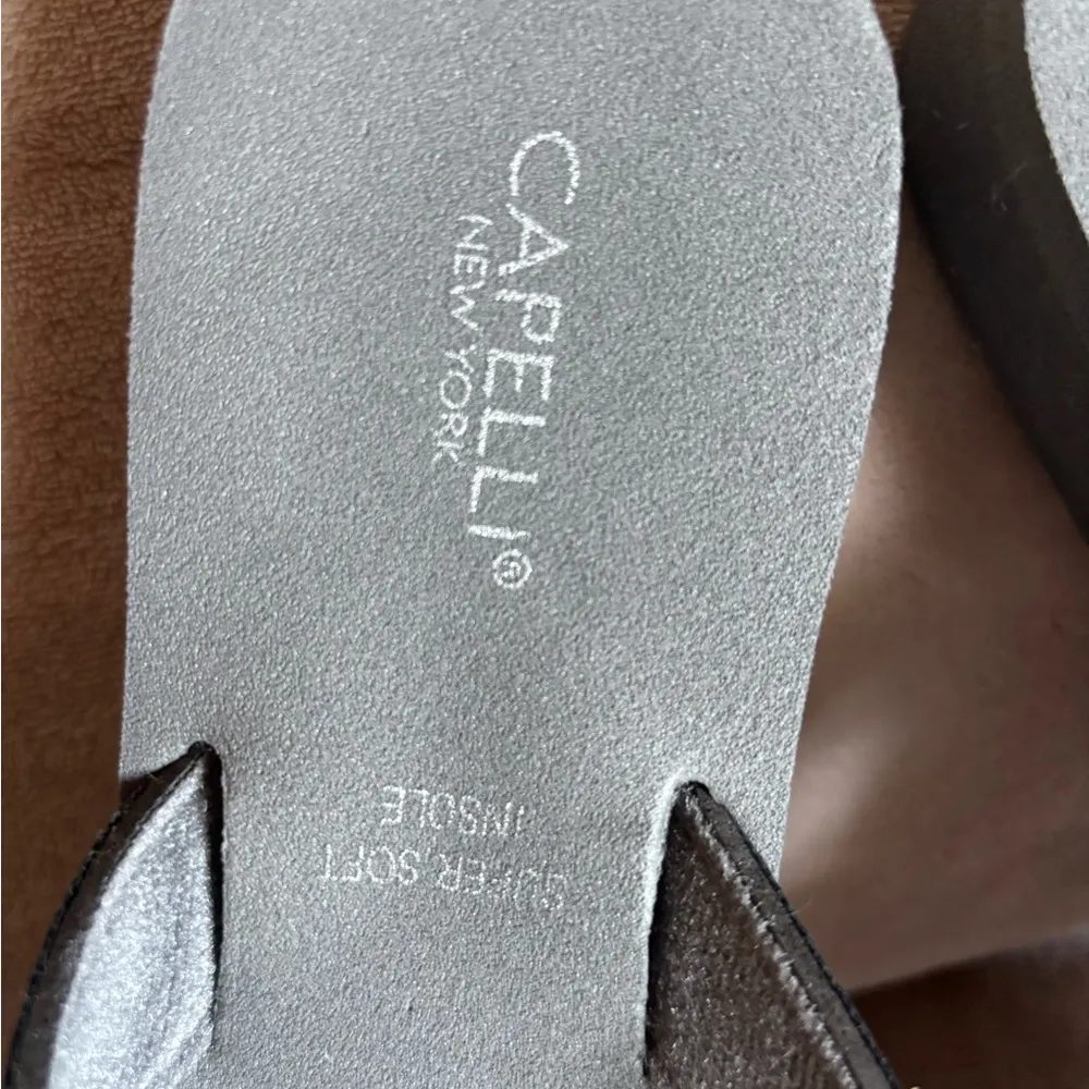 Capelli of New York Gray Sandals with bling gems Embellishments women’s 10 - Image 4