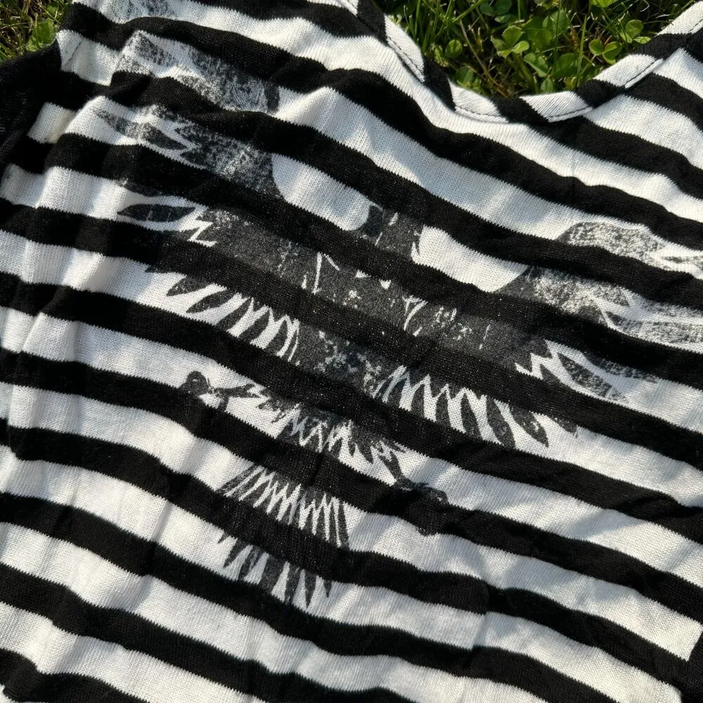 VTG Wet Seal Striped Eagle Tank Grunge Emo - Image 2