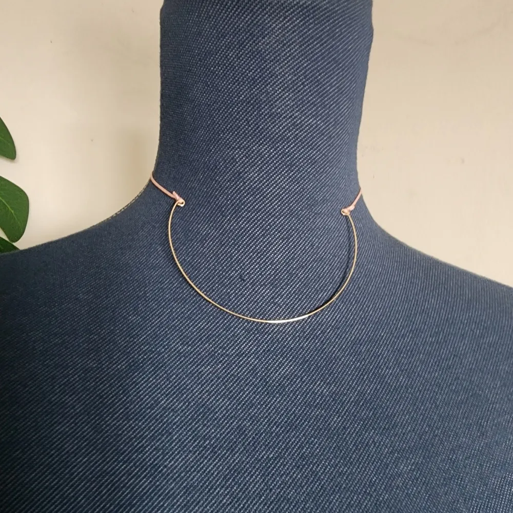 Minimalist Choker Pink Slider Cord - Image 2