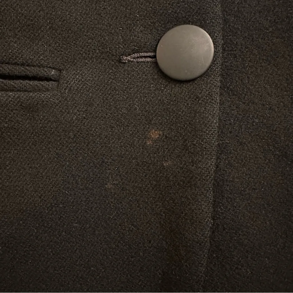 Vintage Bloomingdale's Black Wool Blazer Women’s P 2 Made in USA Velvet
Collar Size 2P - Image 6