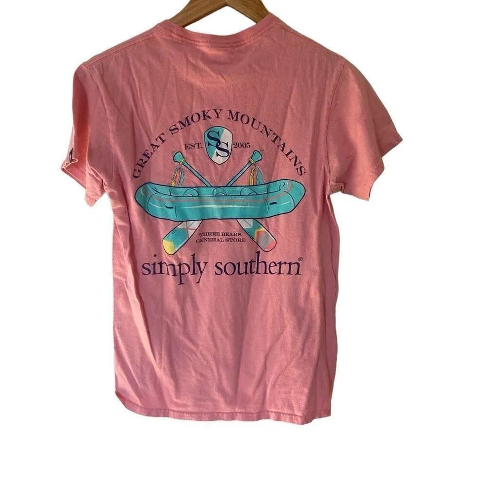 Simply southern great Smokey mountains pink small short sleeve tshirt - Image 6