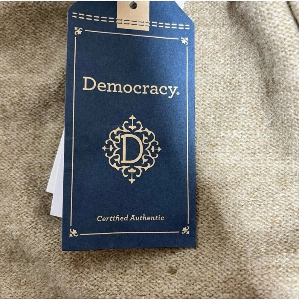 Democracy Women’s Ombré Cardigan Heather Oatmeal Charcoal Size Large 10-12 New! - Image 5