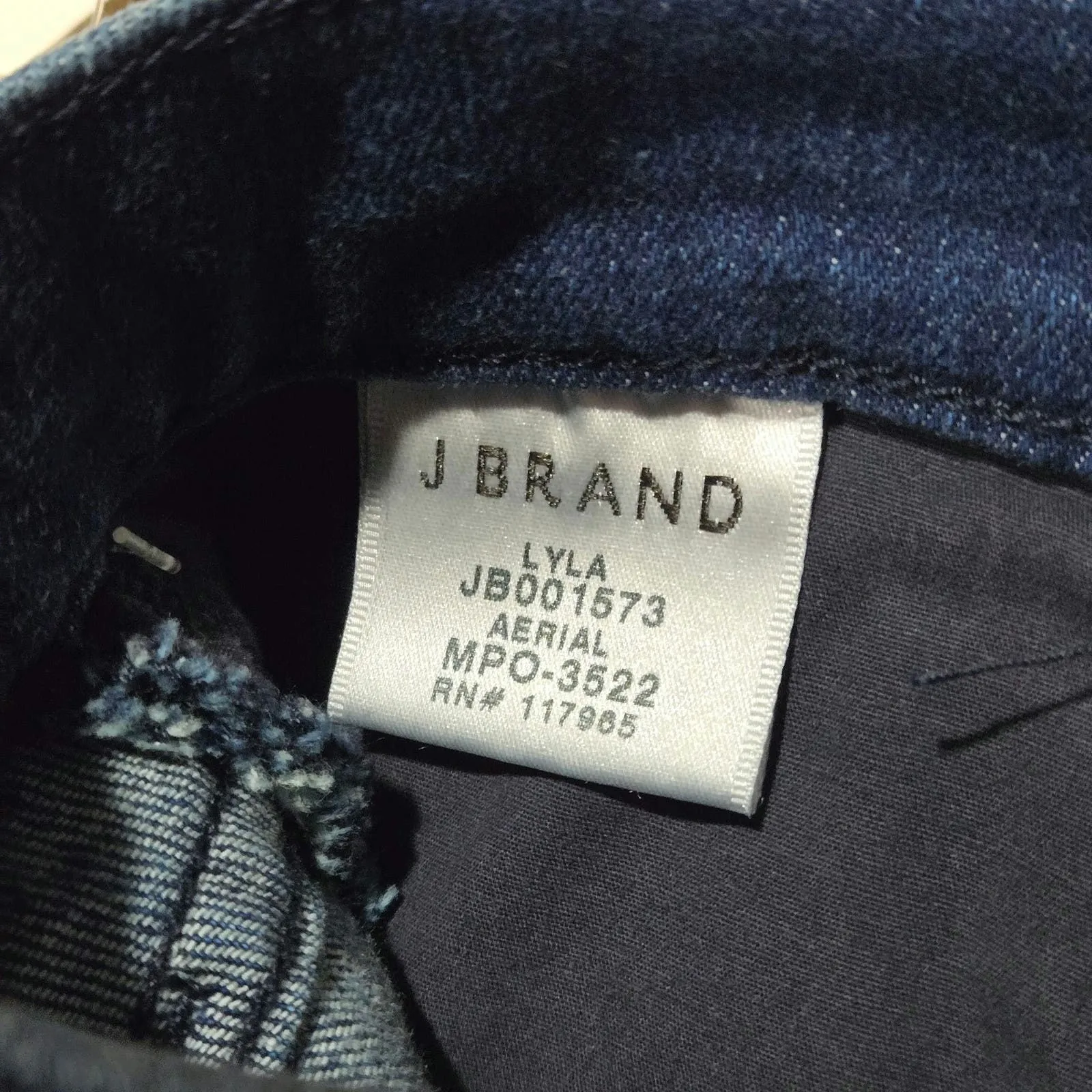 J Brand Dark Wash Polka Dot Low Rise Aerial Lyla NWT Mini Denim Skirt Size 27 - Image 4