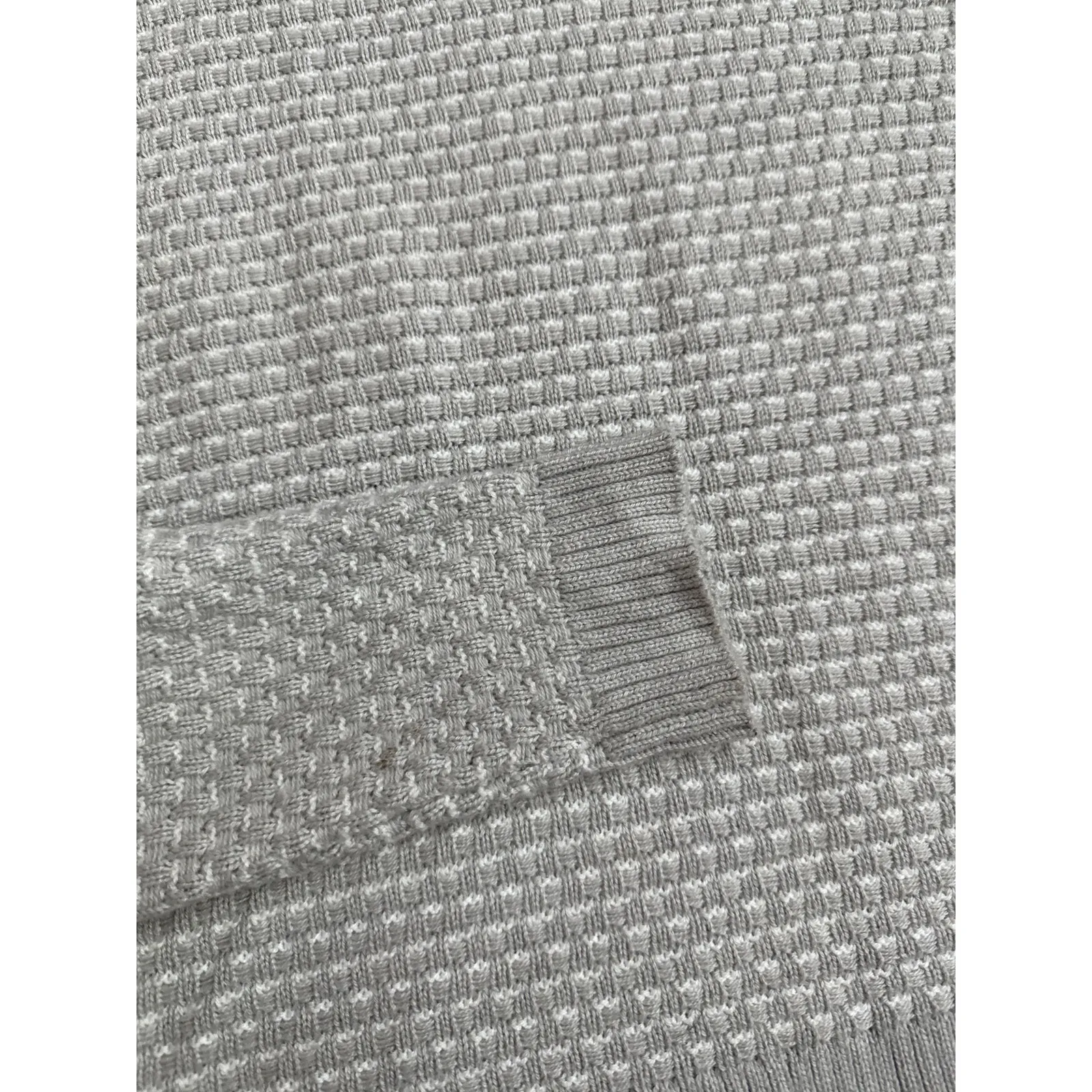 J. Crew Waffle Knit Textured Turtleneck Sweater Mushroom Gray Size XS‎ - Image 9