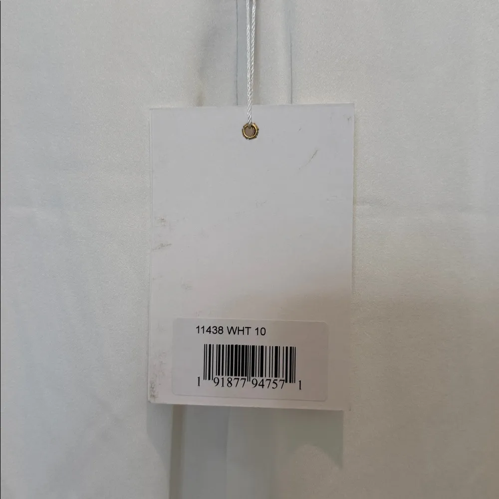 Mac Duggal 11438 Feather Cap Sleeve Pearl Embellished Tea-length Dress Sz 10 NWT - Image 11