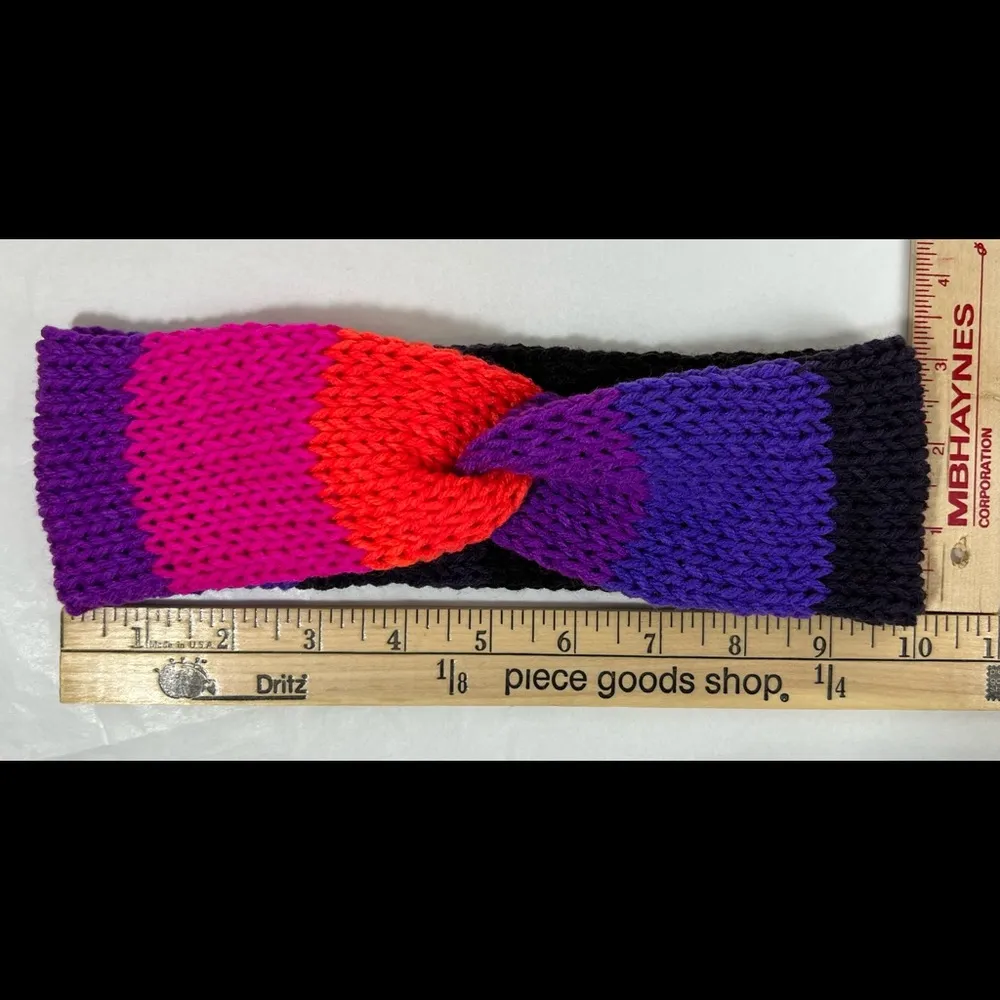 Multicolor Twisted Ear Warmer Headband New - Image 3