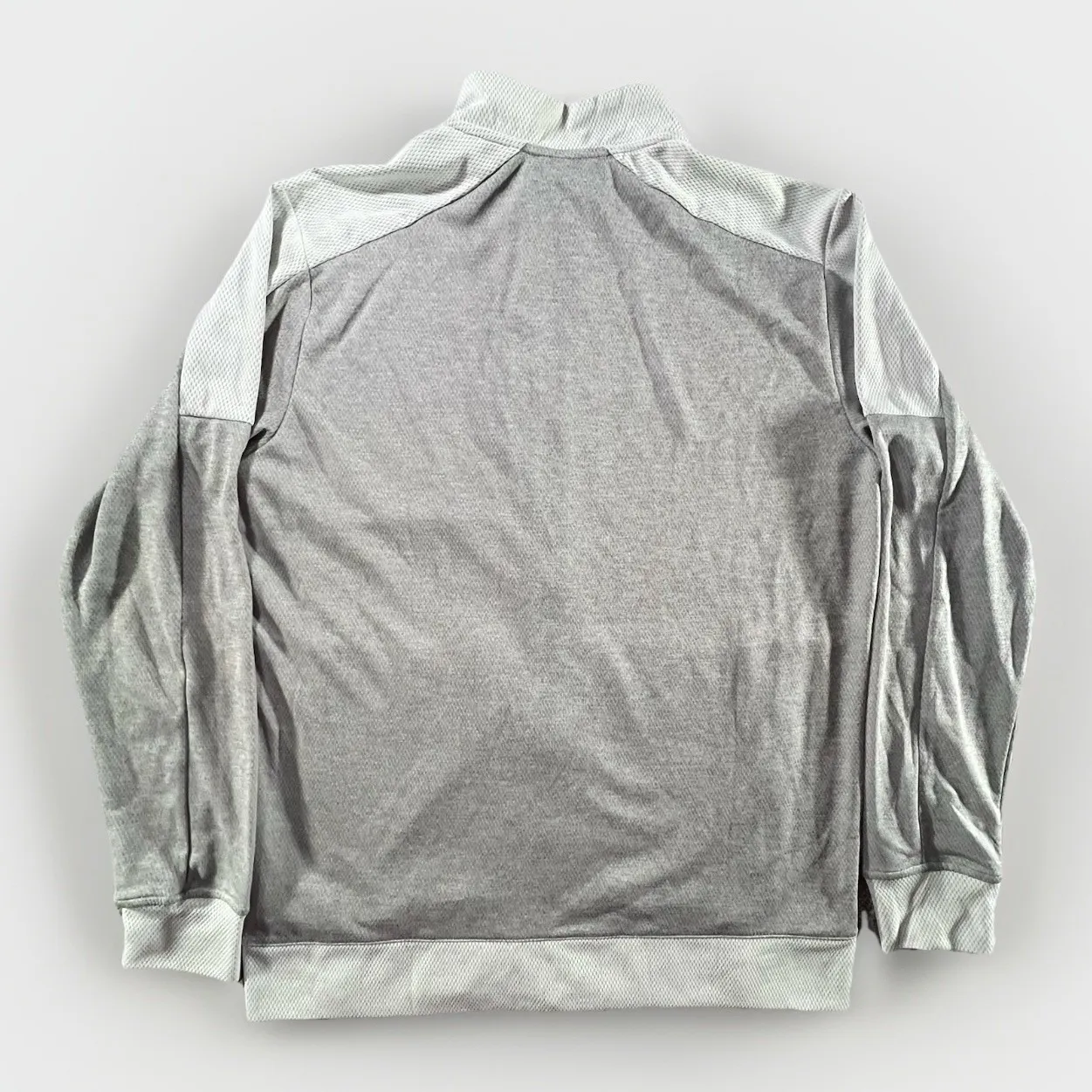 Adidas DU2572 Team Issue Bomber Jacket Men's‎ Medium Gray/White Full-Zip - Image 3