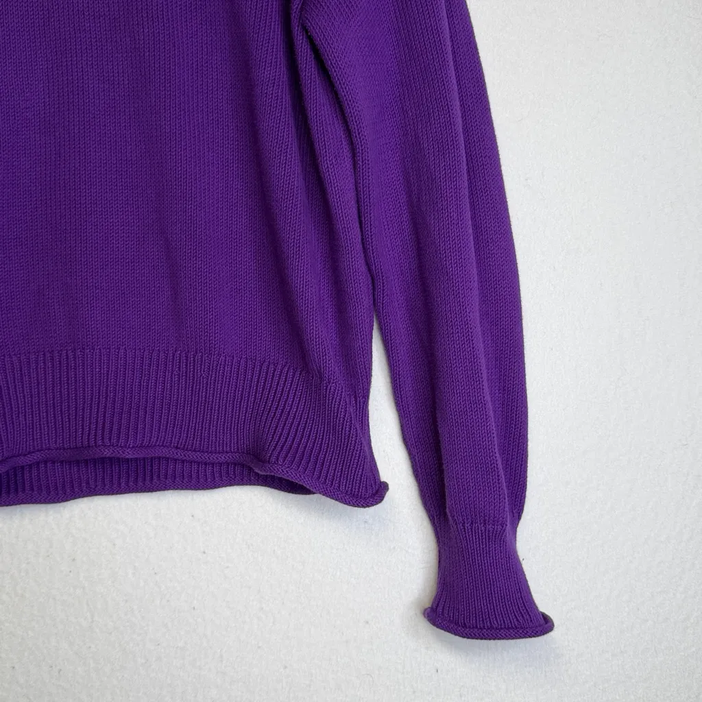 J. Crew Viral Rollneck Sweater in Purple XXL - Image 4
