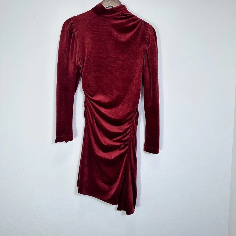 A.L.C. Marcel Long‎ Sleeve Corduroy Cocktail Dress Burnt Sienna Orange Size 2 - Image 8