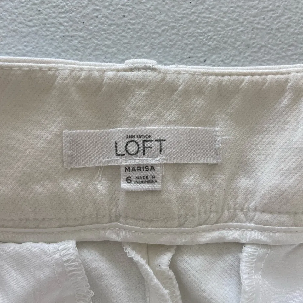 Ann Taylor LOFT women’s solid white Marisa the Riviera pant cropped pants summer - Image 6