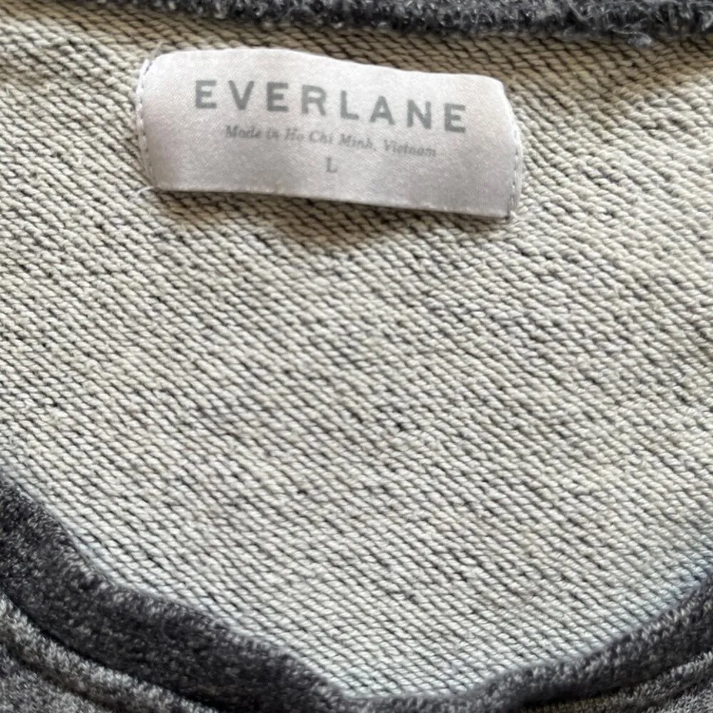 Everlane marled grey raglan short sleeve size large - Image 3