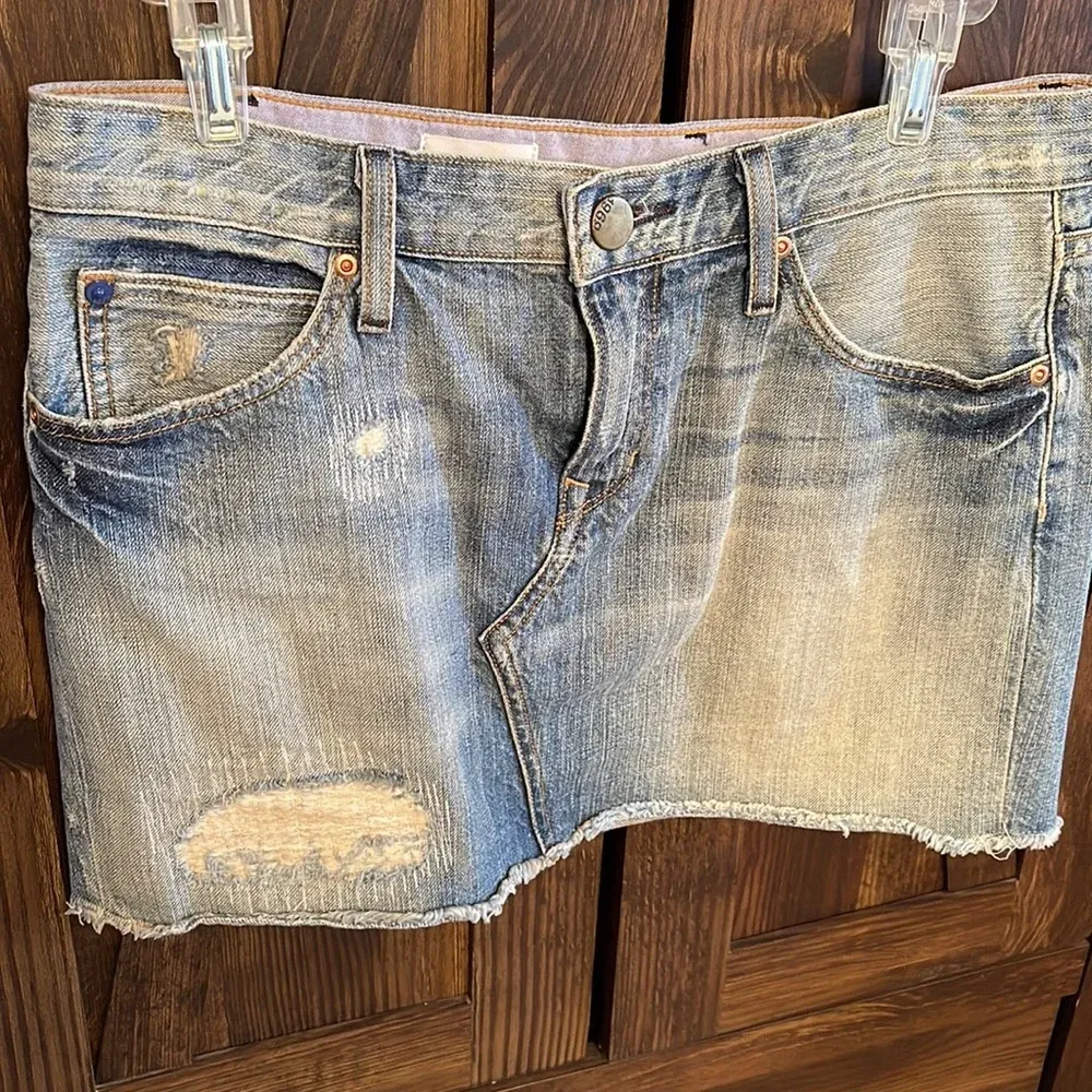 NWOT GAP Denim Distressed Mini Skirt - Image 2