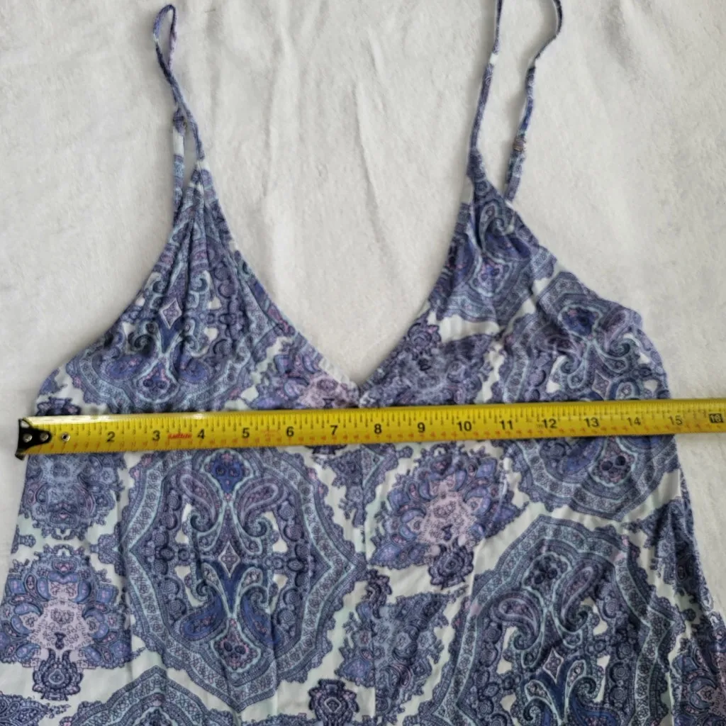 Victoria's Secret Women’s Paisley Shortie Romper Blue Loungewear size Small - Image 10