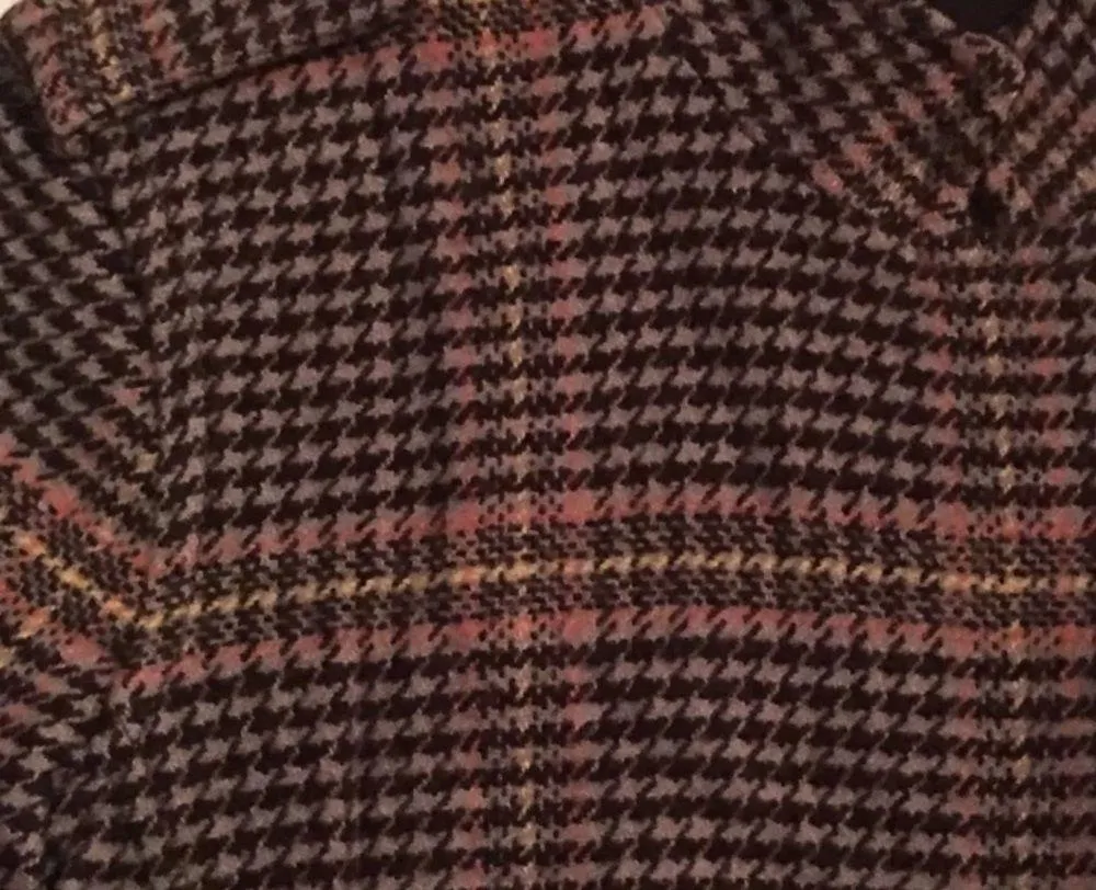 Brown Plaid Cropped Jacket Women’s Size XS NEW - Image 6